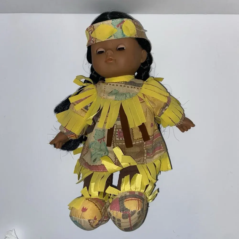 GI-GO Toys Vinyl Cloth Native American Indian Doll. 12